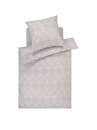 JOOP | Linge de lit en satin CORNFLOWER CHARM 70x90 / 140x200cm Ocean | hellgrau